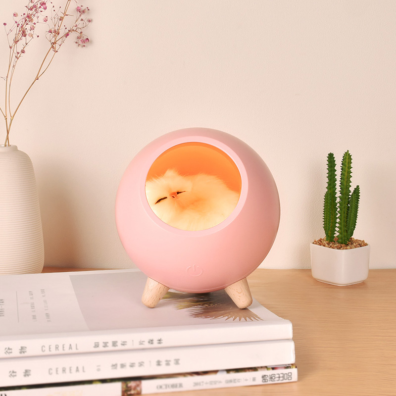 Đèn ngủ, đèn trang trí hình ngôi nhà thú cưng màu hồng BoHA Lamp