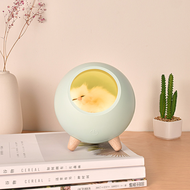 Đèn ngủ, đèn trang trí hình ngôi nhà thú cưng màu xanh BoHA Lamp