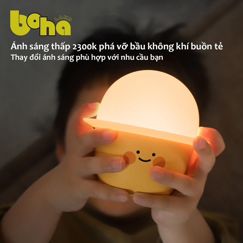Đèn ngủ hình bánh bao BoHA Lamp siêu dễ thương bảo vệ mắt bé, món quà yêu thương hoàn hảo