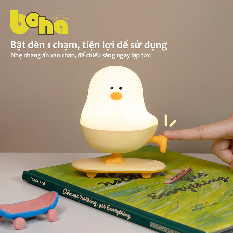 Đèn ngủ LED hình con gà BoHA Lamp siêu dễ thương trang trí phòng ngủ ấm áp cho cả gia đình